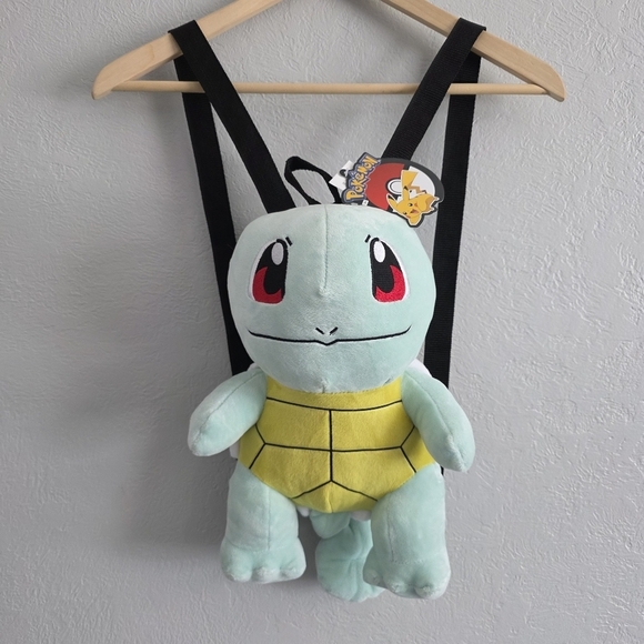 Nintendo Pokemon Squirtle 14" inches Plush Backpack Adjustable Straps 2018 NEW - Picture 1 of 8